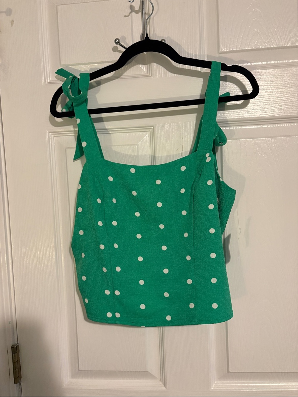Old Navy Green Polka Dot Tie-Shoulder Camisole NWT